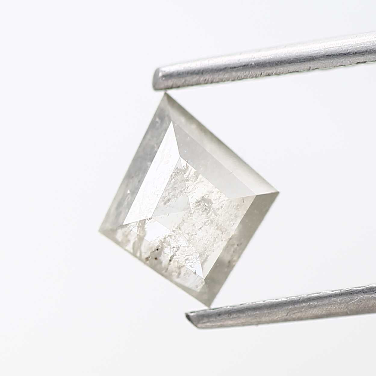 salt and pepper diamond ! 0.72 Ct 7.86 x 6.64 x 2.31 MM natural gray shield loose diamond for engagement ring for her